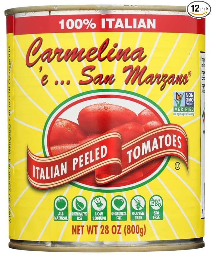 San Marzano Whole Peeled Tomatoes in Puree – 28 oz