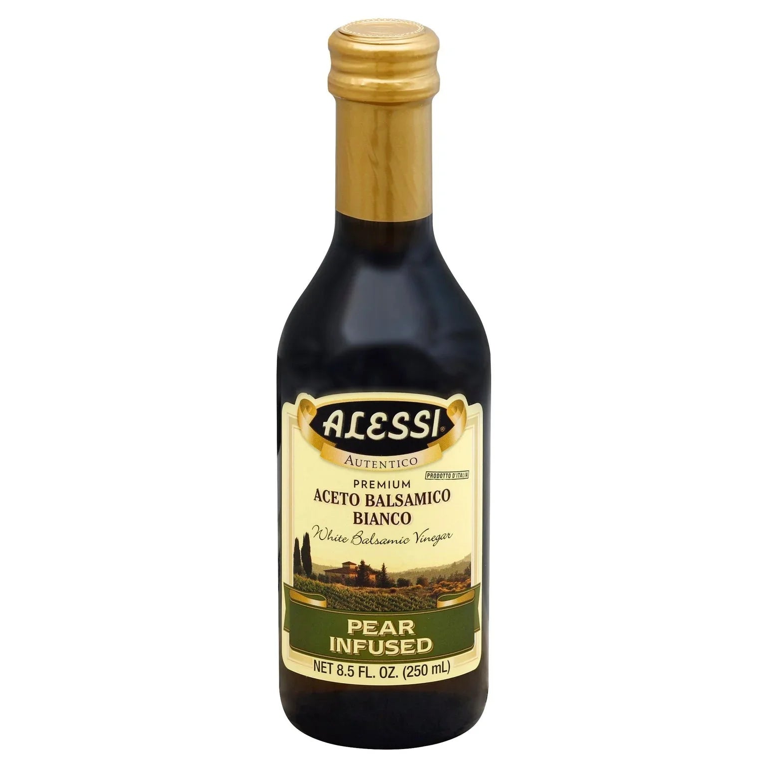 Alessi Premium White Balsamic Vinegar — Pear Infused, 8.5 oz (250 ml)