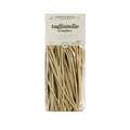 Tagliatelle al basilico dried ribbon pasta in sealed bag, beige-green