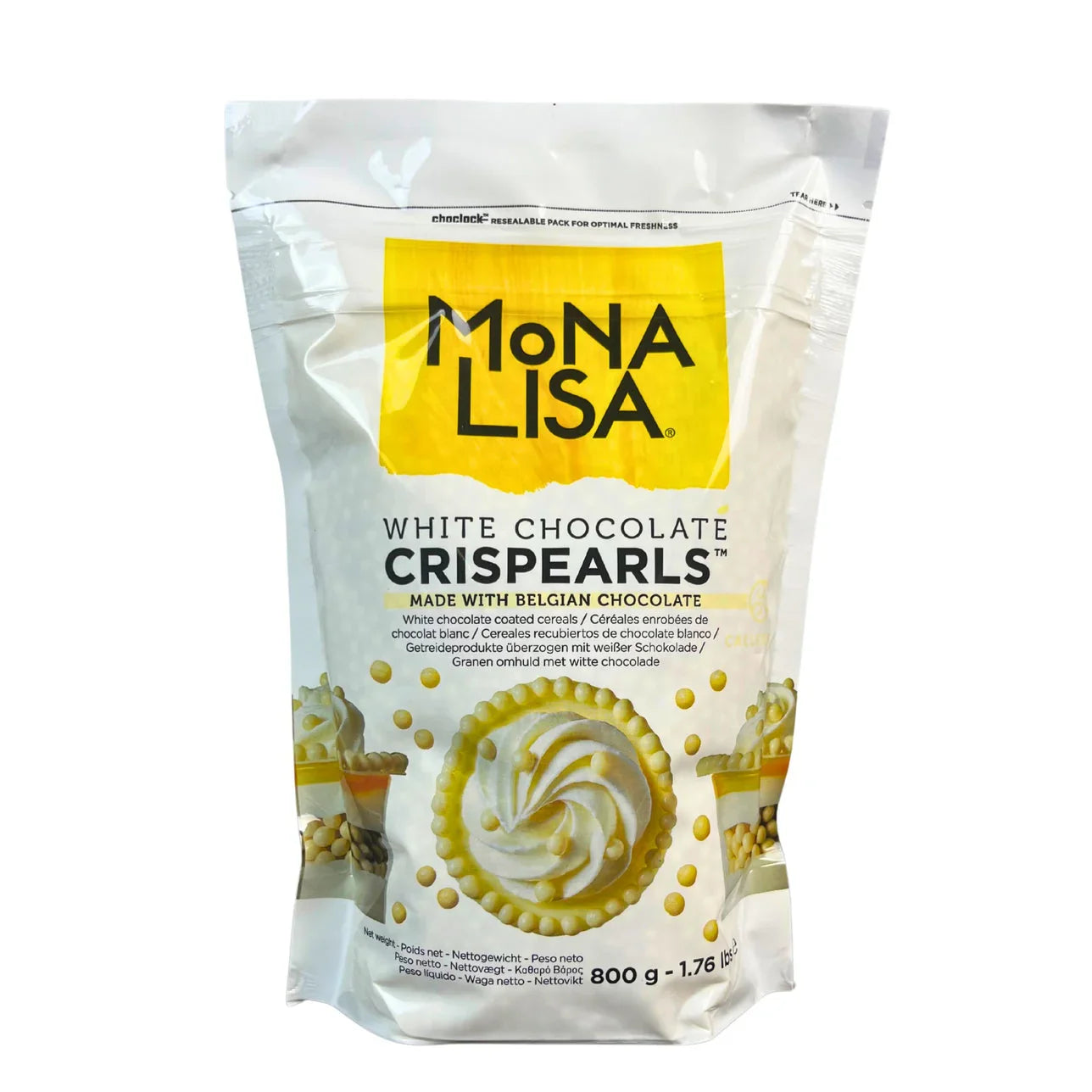 Mona Lisa Pearly White Shimmer Chocolate Decorations