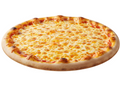 Cheese pizza with bubbling melted cheese and browned golden crust